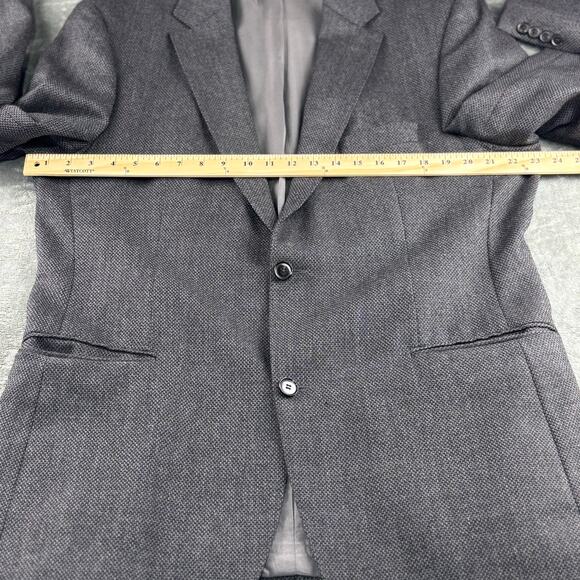 Hugo Boss Blazer Men’s 44L 100% Virgin Wool Ermenegildo Zegna Cloth Herringbone - Picture 11 of 16